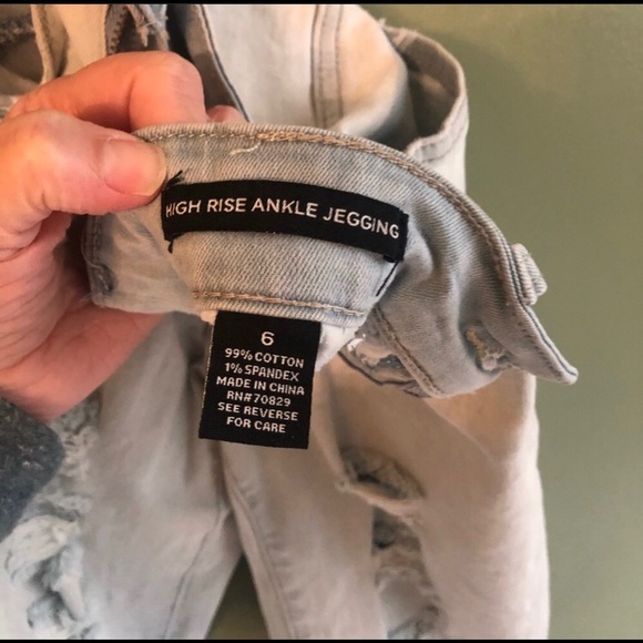 Rue 21 Denim High Rise Ankle Jeggings Size 6 - Picture 4 of 7